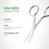 NGHIA Stainless Steel Large Blade Eyebrow Scissors - KM-605: Precision Brow Grooming Scissor - Multi Function - Travel Size Scissors view 3