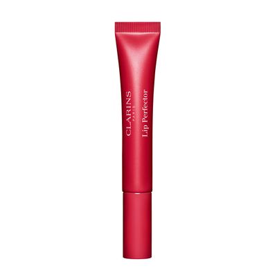 Clarins Lip Perfector, 24 Fuchsia Glow | 2-In-1 Color Balm for Lips + Cheeks | Nourishes and Plumps Lips | Adds Buildable Color to Cheeks for Natural Glow
