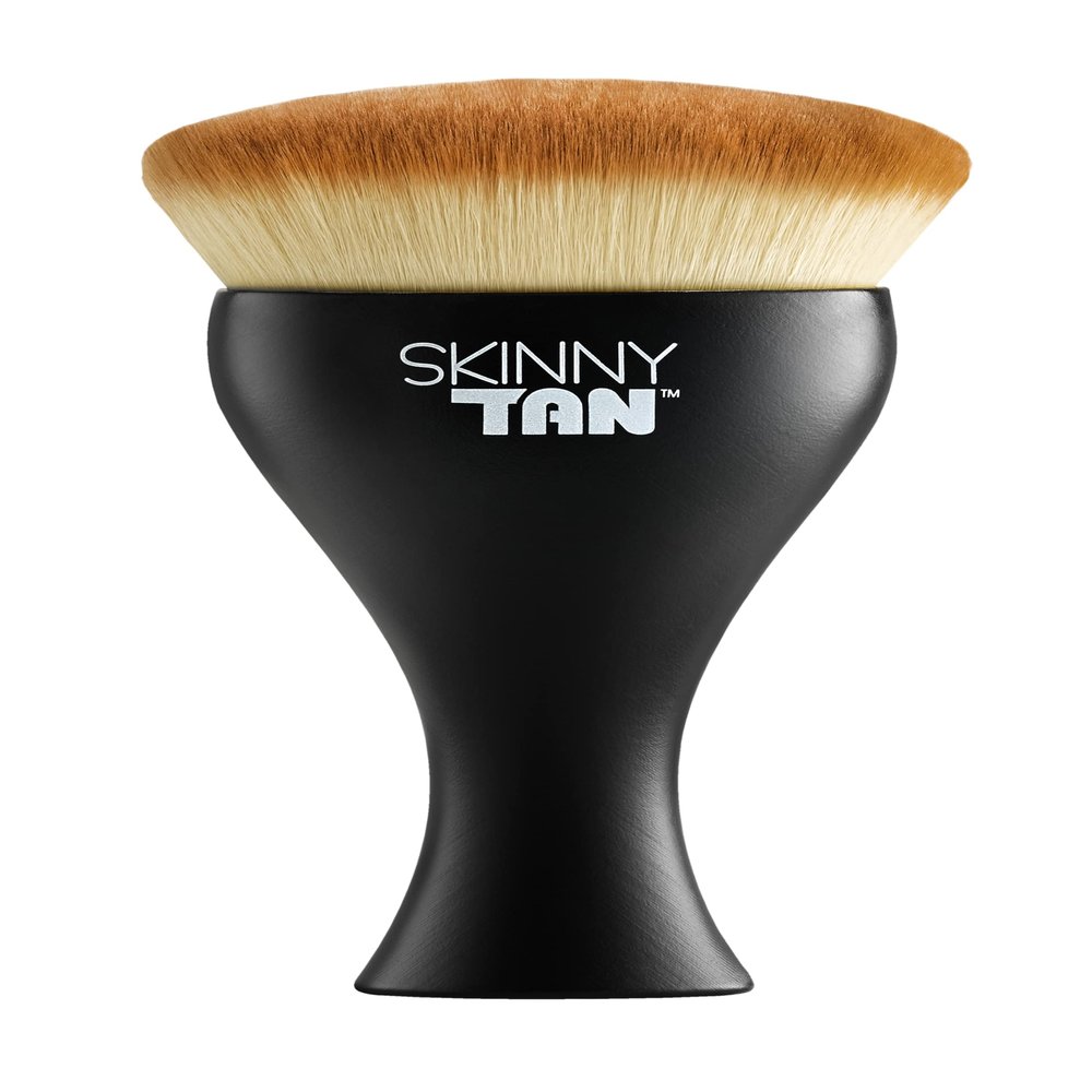 Skinny Tan Body Buffing Brush - Essential Self-Tanning Tool - Soft Vegan Bristles - Perfect for Blending - Ideal for Hard-to-Reach Areas- 1 Pc