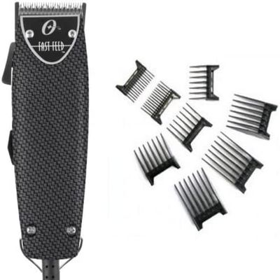 Os-TER Professional Carbon Fiber Fast Feed Professional Clipper with Free 8-pc Comb