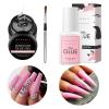 Makartt Nail Rhinestone Glue Gel with Brush Pen Set, 15ml Clear Nail Gem Glue Gel Bundle with Makartt Super Strong Nail Glue for Press On Nails with Brush view 1