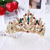 QIYUDS Jeweled Queen Crown,Rhinestone Wedding Crowns and Tiaras for Women, Costume Party Hair Accessories with Gemstones view 2