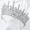 QIYUDS Crystal Crowns,Vintage Crown Tiaras,Girls Adult Bridal Hair Accessories Gifts for Birthday Wedding Prom,Bridal Party view 3