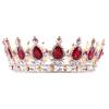 QIYUDS Crown Tiara Bridal Hair Accessories Rhinestone Crystal Round Crown Hair Jewelry for Women Queen Party Crown Tiaras view 1