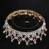 QIYUDS Crown Tiara Bridal Hair Accessories Rhinestone Crystal Round Crown Hair Jewelry for Women Queen Party Crown Tiaras view 2
