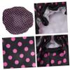 Healeved 4pcs Shower Caps for Women Double Hair Care Bathing Hats Peva Material Protects Hair While Sleeping for Bathing and Spa Use Watermelon Dots view 3