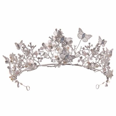 QIYUDS Tiaras Crystal Birthday Crown Rhinestone Queen Crown Bridal Party Wedding Hair Accessories for Women Headwear