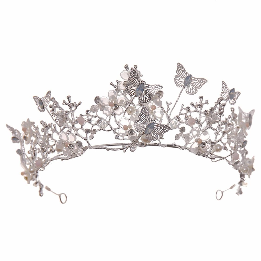 QIYUDS Tiaras Crystal Birthday Crown Rhinestone Queen Crown Bridal Party Wedding Hair Accessories for Women Headwear