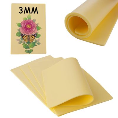 3mm Tattoo Practice Skin, 3 Pcs 12x8" 3mm Thick Silicone Fake Skin Blank Double Sides Soft Skin, Tattooing Microblading Eyebrow Lip Practice Sheet for Beginners and Artists (3Pcs I 3mm)