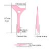 Gonetre Silicone Aid Stencils Wing Tips Reusable Silicone Tool Mascara Drawing Aid Makeup Tool Applicator Tool (pink) view 2