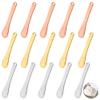 15 Pieces Mini Metal Cosmetic Skincare Spatula,YuCool Mini Reusable Mask Facial Scoop,for Facial Cosmetic for Face Mask Cream(3 Colors) view 1