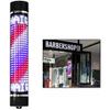 90CM/35'' LED Barber Pole Retro Light Red White Blue Waterproof Rotating Illuminated Stripes Wall-Mounted Lamp Rome Style Hair Salon Barber Hairdressing Sign view 1