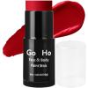 Go Ho Cream-Blendable Red Face Paint Stick (1.06 Oz),Full-coverage Red Body Paint Makeup for Adults Children Halloween Cosplay Clown Devil SFX Makeup,Waterproof Red Makeup Stick view 1