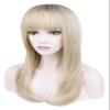 SLOFL Daily Wig for Momen Long Platinum Blonde Bob WigsLong Straight Hair for White Women Ombre Blonde Wig Party Wigs for Men view 1