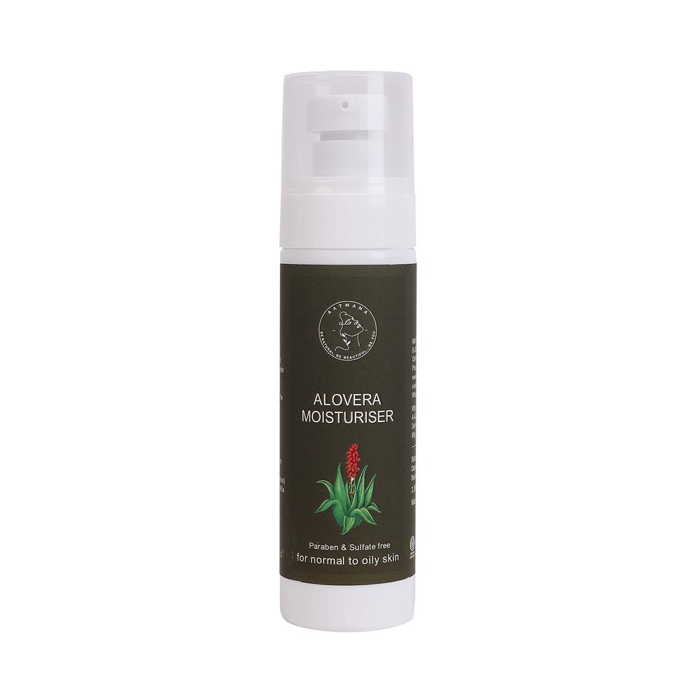 AATMANA Aloe Vera Face Moisturizer and Body Lotion For Normal, Sensitive & Oily Skin - Hydrating Soothing Collagen Cream or Skin Care for Men and Women - 3.52oz | 100g