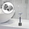 FOMIYES 2pcs Aluminum Manual Holder Compact Safety Stand for Organized Shaving Smooth Edges Design Space-saving Desktop Base view 4