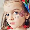CHARLENT Glitter Butterfly Tattoos for Girls Women - 12 Sheets Glitter Butterfly Face Temporary Tattoos for Girls Party Favors Festival Makeup view 2