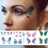 CHARLENT Glitter Butterfly Tattoos for Girls Women - 12 Sheets Glitter Butterfly Face Temporary Tattoos for Girls Party Favors Festival Makeup view 3