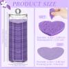 Sieral 120 Pcs Compressed Facial Sponges with Container Disposable Face Sponge Pads for Washing Face Cleansing Exfoliating Esthetician Makeup Removal(Heart,Purple) view 2