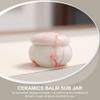 FOMIYES 9 pcs Ceramic airtight jar small container lip balm for women mini lotion bottles travel cosmetic container makeup foundation bottle Miss condiment jar ceramics filling view 2