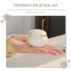 FOMIYES 9 pcs Ceramic airtight jar small container lip balm for women mini lotion bottles travel cosmetic container makeup foundation bottle Miss condiment jar ceramics filling view 3