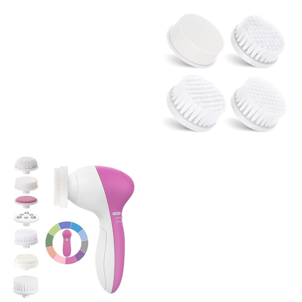 COSLUS 7IN1 Facial Cleansing Brush Replacement Heads 4 PCS - Facial Cleansing Brush Heads - Pore Unclogging, Impurity Removal, Skin Texture Improvement