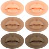 Tattoo Fake Lips 6Pcs Tattoo Practice Lips 5D Silicone Lips for Makeup Practice Realistic Tattoos Practice Skins Training Microblading Practice Skin Tattoos Fake Skin for Permanent Makeup view 1