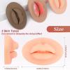 Tattoo Fake Lips 6Pcs Tattoo Practice Lips 5D Silicone Lips for Makeup Practice Realistic Tattoos Practice Skins Training Microblading Practice Skin Tattoos Fake Skin for Permanent Makeup view 3