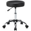 KLASIKA Adjustable Hydraulic Rolling Swivel Stool Chair with Cushion and Wheels, PU Leather Rotating Stool Chair for Office Salon Tattoo Massage Facial Spa, Black (1PK) view 1