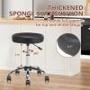 KLASIKA Adjustable Hydraulic Rolling Swivel Stool Chair with Cushion and Wheels, PU Leather Rotating Stool Chair for Office Salon Tattoo Massage Facial Spa, Black (1PK) view 4