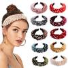 10PCS Womens Headbands Knotted Head Bands Pearl Hairband for Women Girls Wide Top Knot Turban Hair Bands Hair Hoops view 1