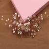 Bridal Crytal Rhinestone Pearl Alloy Hair Comb Hairpin Handmade Headpieces Wedding Hair Accessories for Brides Bridesmaid Women view 3