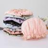 1PC Waterproof Shower Cap Double Layer Shower Hair Cover Women Supplies for Kitchen Bathroom Shampoo Caps Bath Hat (Color : A6) view 3