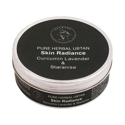 AATMANA Ayurvedic Herbal Ubtan - Face Mask with Curcumin Lavender & Stanarise For Skin Radiance & Glow Skin Brightening Mask - Tan Remover, Beauty Face Powder - 100gm