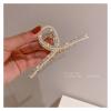 AELOUS Women Hair Claw,Headdress Hair Accessories,New Pearl Diamond Plate Hair Claw Clip Non-Slip Metal Large Clip Crab Hair Clip Women Hair Clips Accessories view 2
