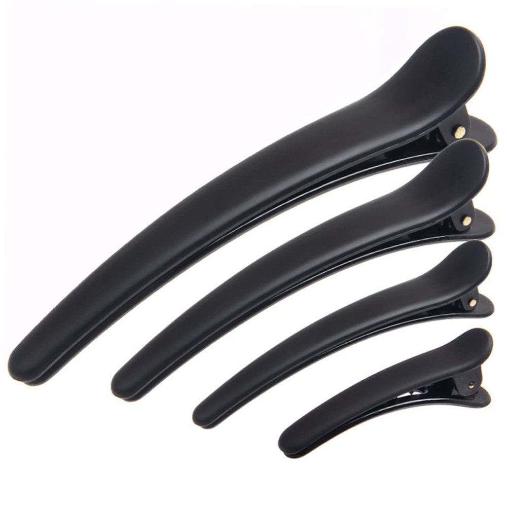 Mikikit 12pcs Black Hairpins Hair Barrettes Clamps Durable Hair Clips for Women and Girls for Daily Hairstyles and Salon Use