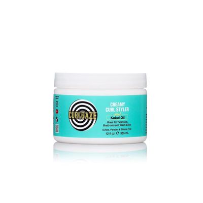 Curldaze Creamy Curl Styler with Kukui Oil, Vitamins A, C, and E. Moisturizing and Styling Curl for Curly Hair, Great for Twist-Outs, Braid Outs, Wash & Gos, Shines, Intensely Moisturizes