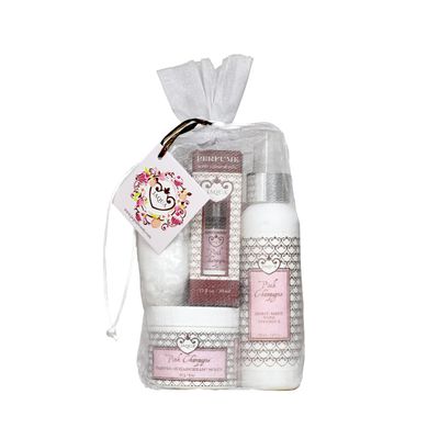 Jaqua Skincare Essentials Gift Bag Set - Pink Champagne