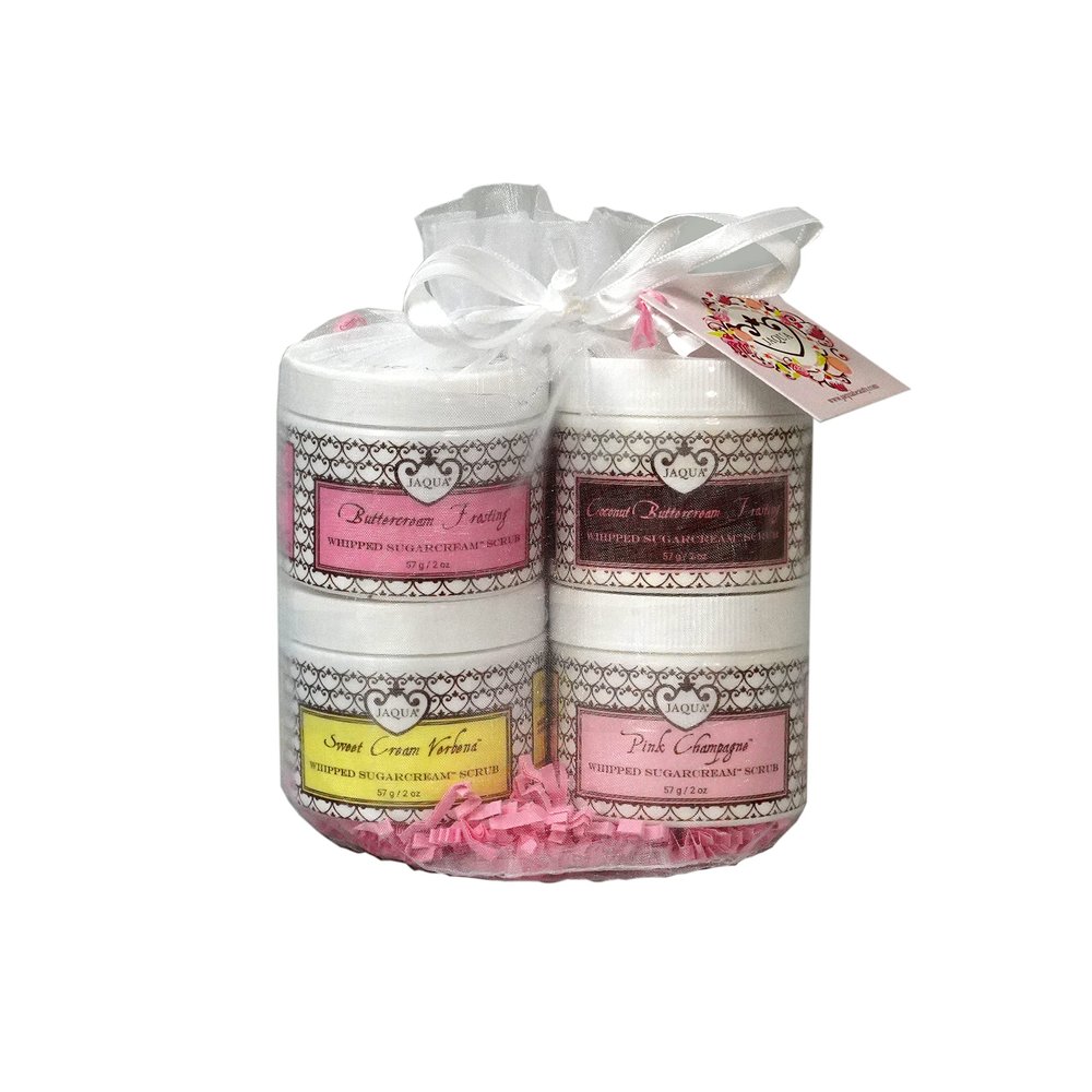 Jaqua Whipped Organic Sugar Scrub Travel-Size Variety Pack - Delectable Gift Set