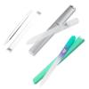 BONA FIDE BEAUTY Glass Nail File (Aqua/Violet), Cuticle Pusher and Glass Nail File (Clear) - Premium Czech Glass Bundle view 1