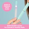 BONA FIDE BEAUTY Glass Nail File (Aqua/Violet), Cuticle Pusher and Glass Nail File (Clear) - Premium Czech Glass Bundle view 2