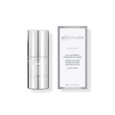 Skincode Exclusive Cellular Wrinkle Prohibiting Eye Serum | Anti-Aging, Firming & Tone Enhancing Serum | Long-Term Protection for Under-Eye Vitality & Smoothness (0.5 Oz / 15 mL)