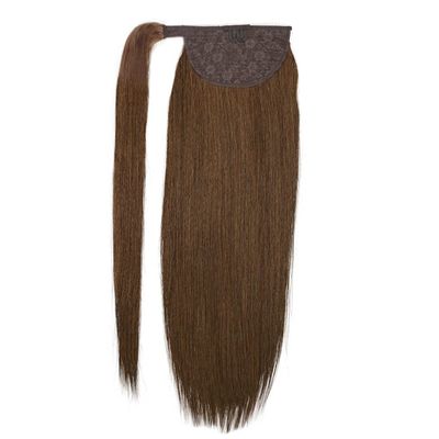 100% Human Hair Ponytailtails Remy Straight Clip In Hair Extensions 80G 100G Wrap Around Ponytailtail Wig