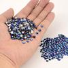 NCB Nancybeads 1500pcs Flatback Round Glass Nail Art Rhinestones Crystal for DIY Making Accessories Shoes, Clothes, Face Art, Bags, Manicure (Mine Blue, SS20 1500pcs) view 4