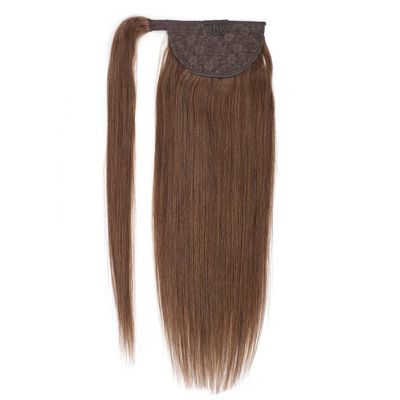 100% Human Hair Ponytailtails Remy Straight Clip In Hair Extensions 80G 100G Wrap Around Ponytailtail Wig