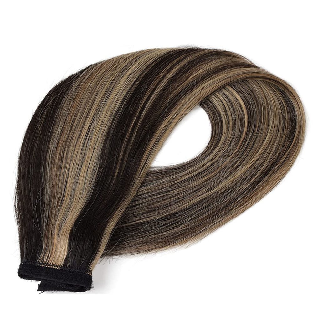 100% Human Hair Ponytailtail Brazilian Straight Remy Wrap Around Ponytailtail Clip In Horsetail Wig Extension 150G 120G