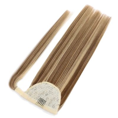 100% Human Hair Ponytailtail Brazilian Remy Ponytailtail Wrap Around Horsetail Wig 120G Hairpieces Natural Straight Tails