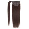 100% Human Hair Ponytailtail Straight 120Gram Wrap Around Clip In Ponytailtail Machine Remy Hair 12-26 Inches view 1