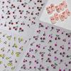 Nail Art Stickers 5D Relief Decals Summer Shiny Diamonds Cherry Sticker for Salon DIY Acrylic Nail Design (Cute) view 1