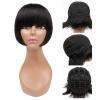 Women's Wigs Straight Human Hair Wigs with Bangs Cute Cut Human Hair Wig 100% Bangs Wig Wig Hair (Color : A2, Size : 8inches) view 4